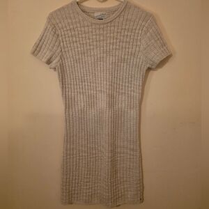 4/$24 Universal Thread Cream Ribbed Knit Tee Dress